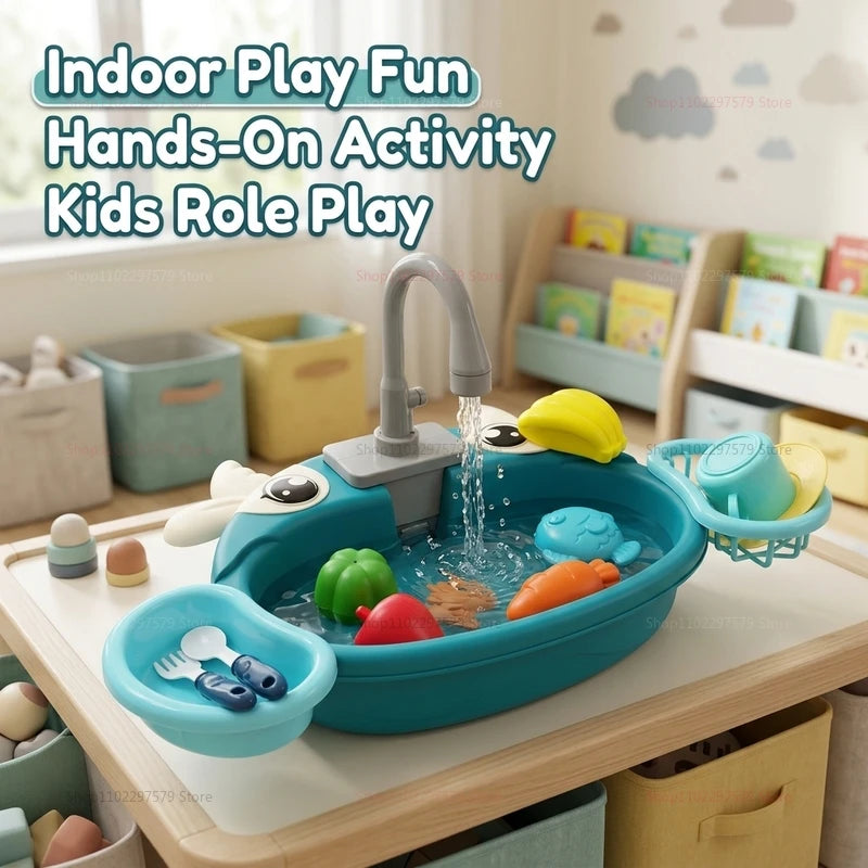 Kids' Play Sink with Running Water