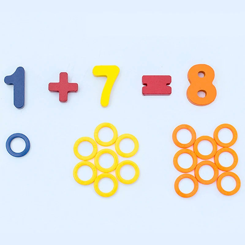 Wooden Math & Fishing Activity Board