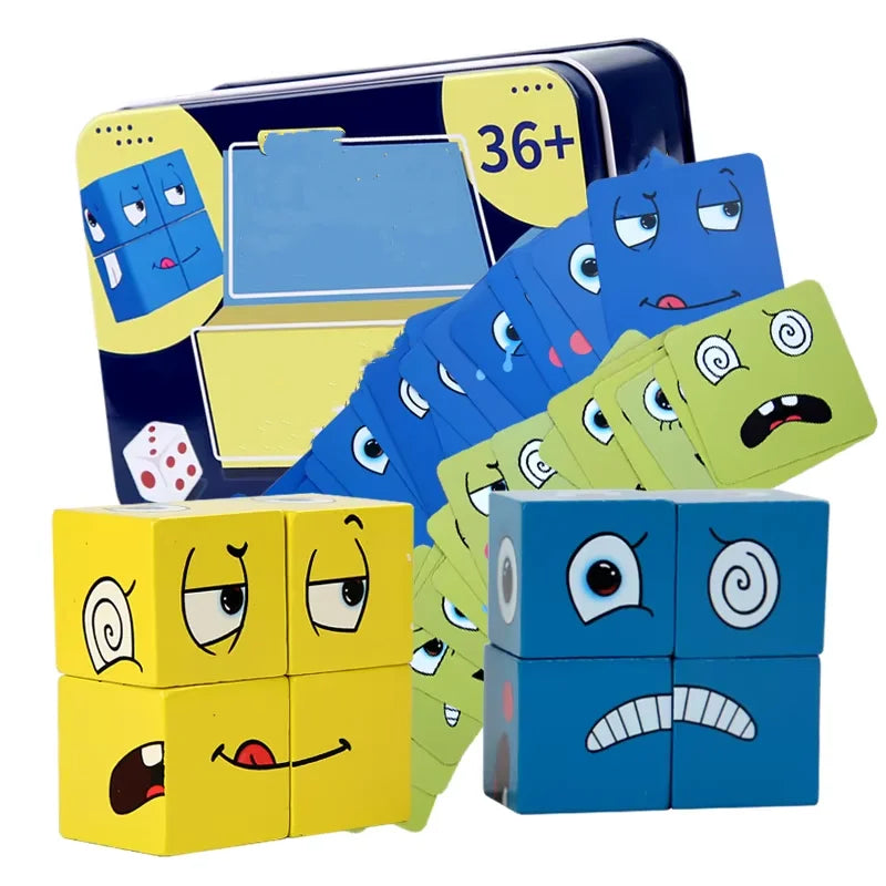 Wooden Monster Cube Puzzle