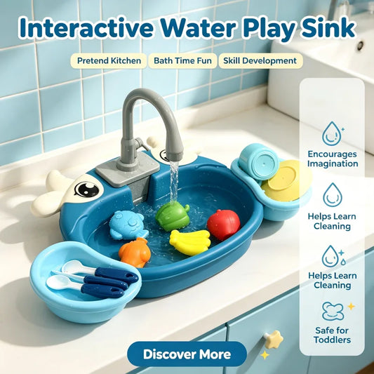 Kids' Play Sink with Running Water