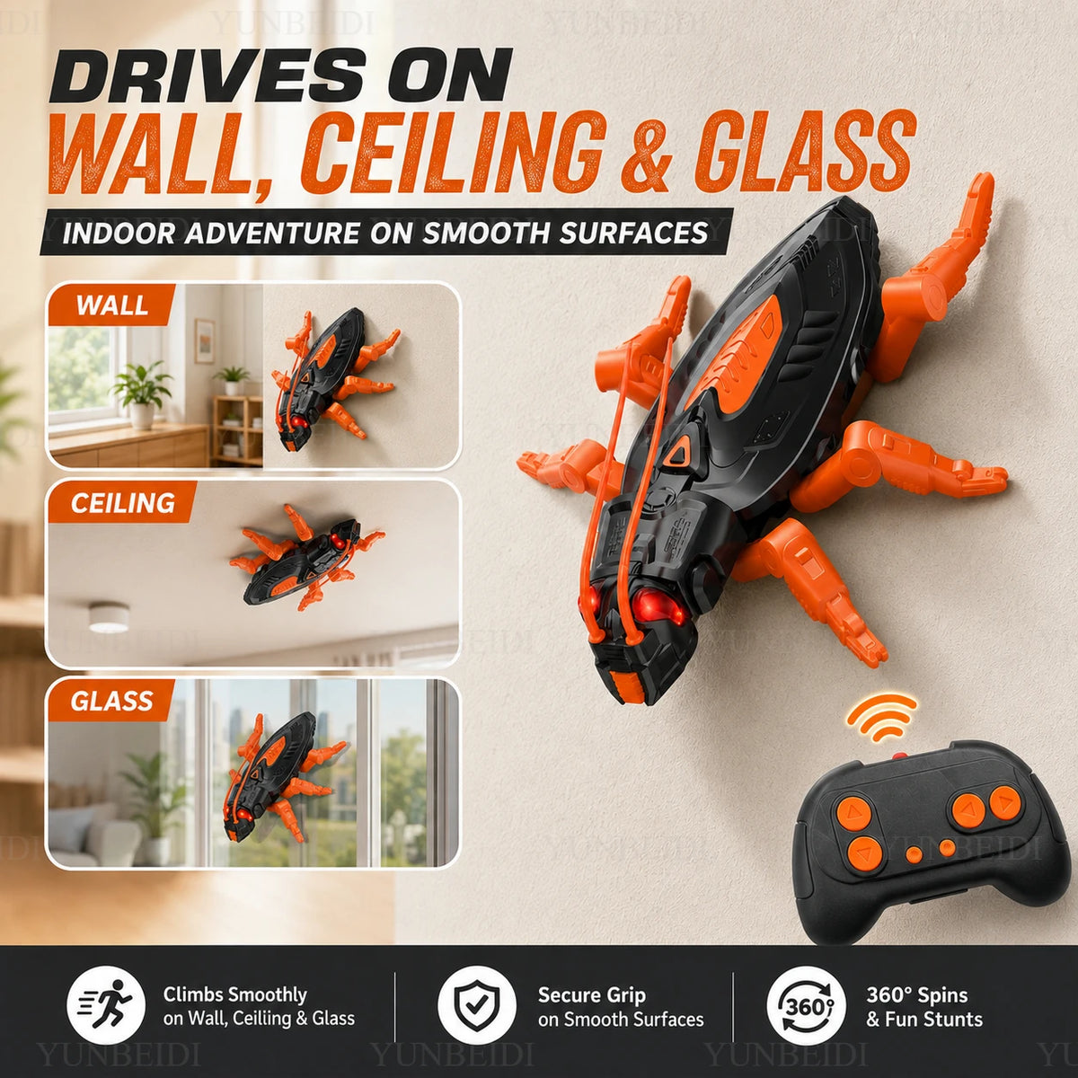 Wall-Climbing RC Gecko