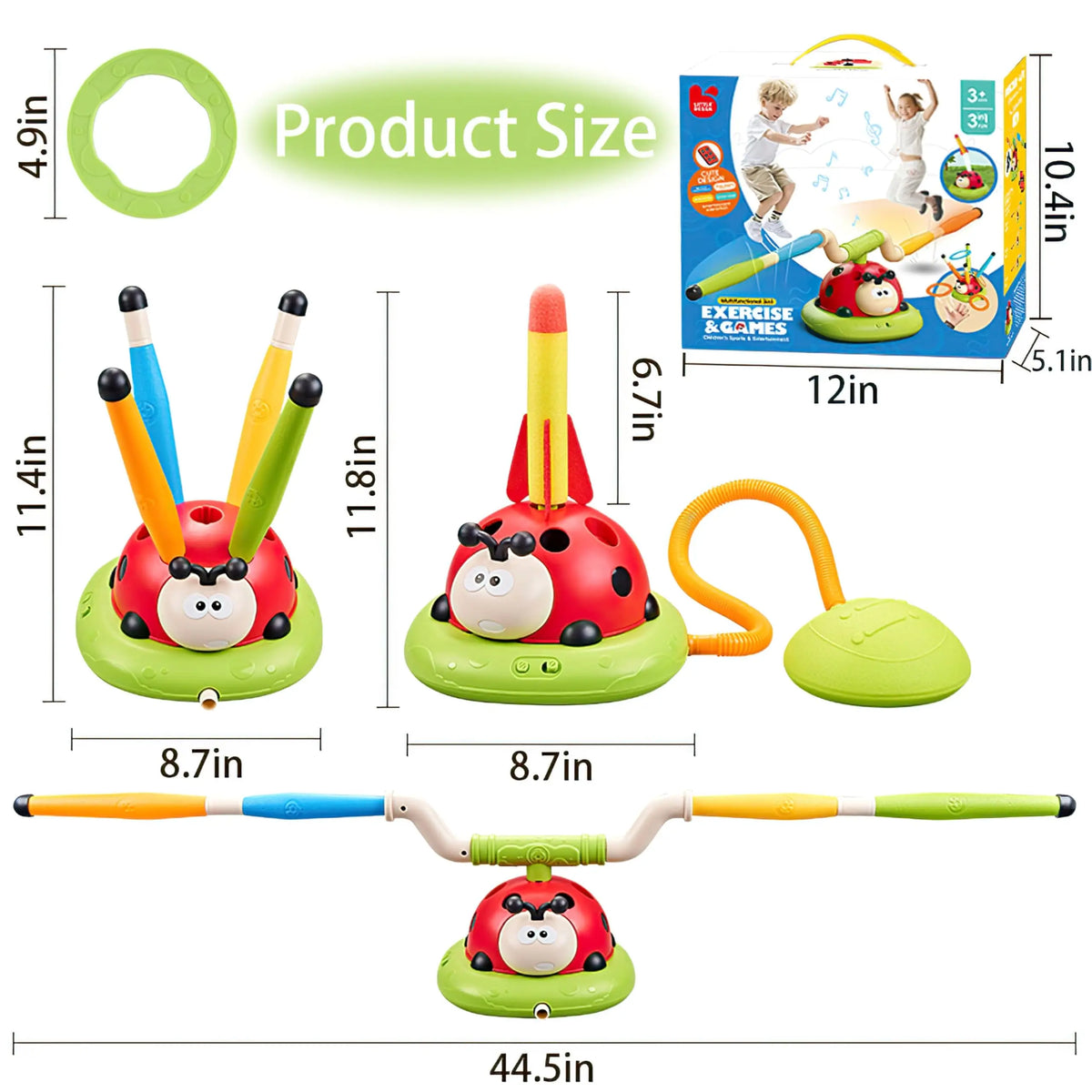 3-in-1 Ladybug Activity Toy