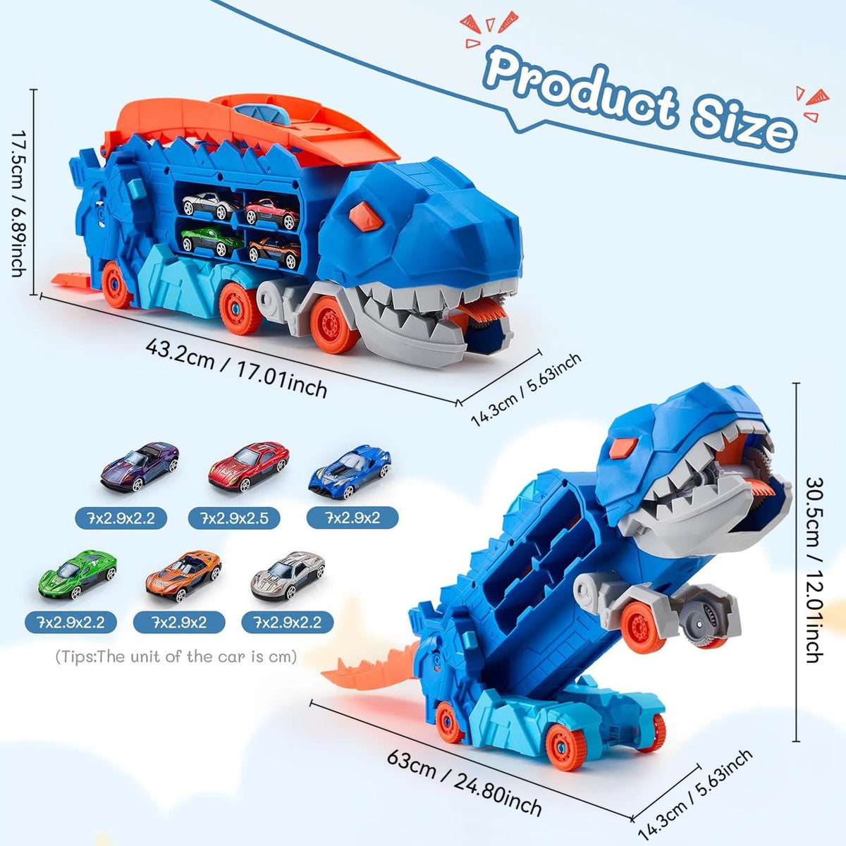Dino Garage Car Track