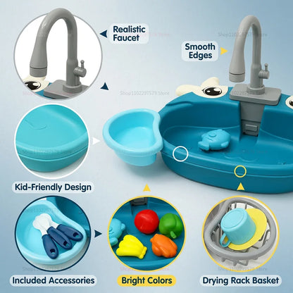 Kids' Play Sink with Running Water