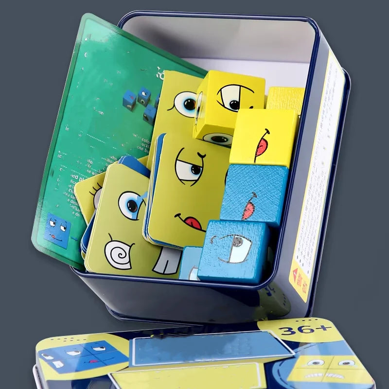 Wooden Monster Cube Puzzle