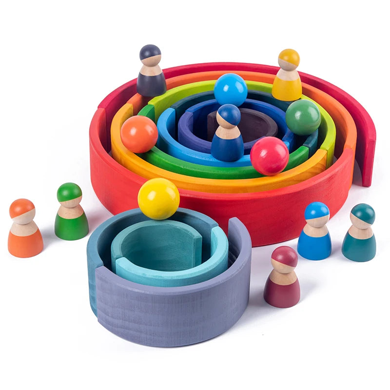 Wooden Rainbow Stacker