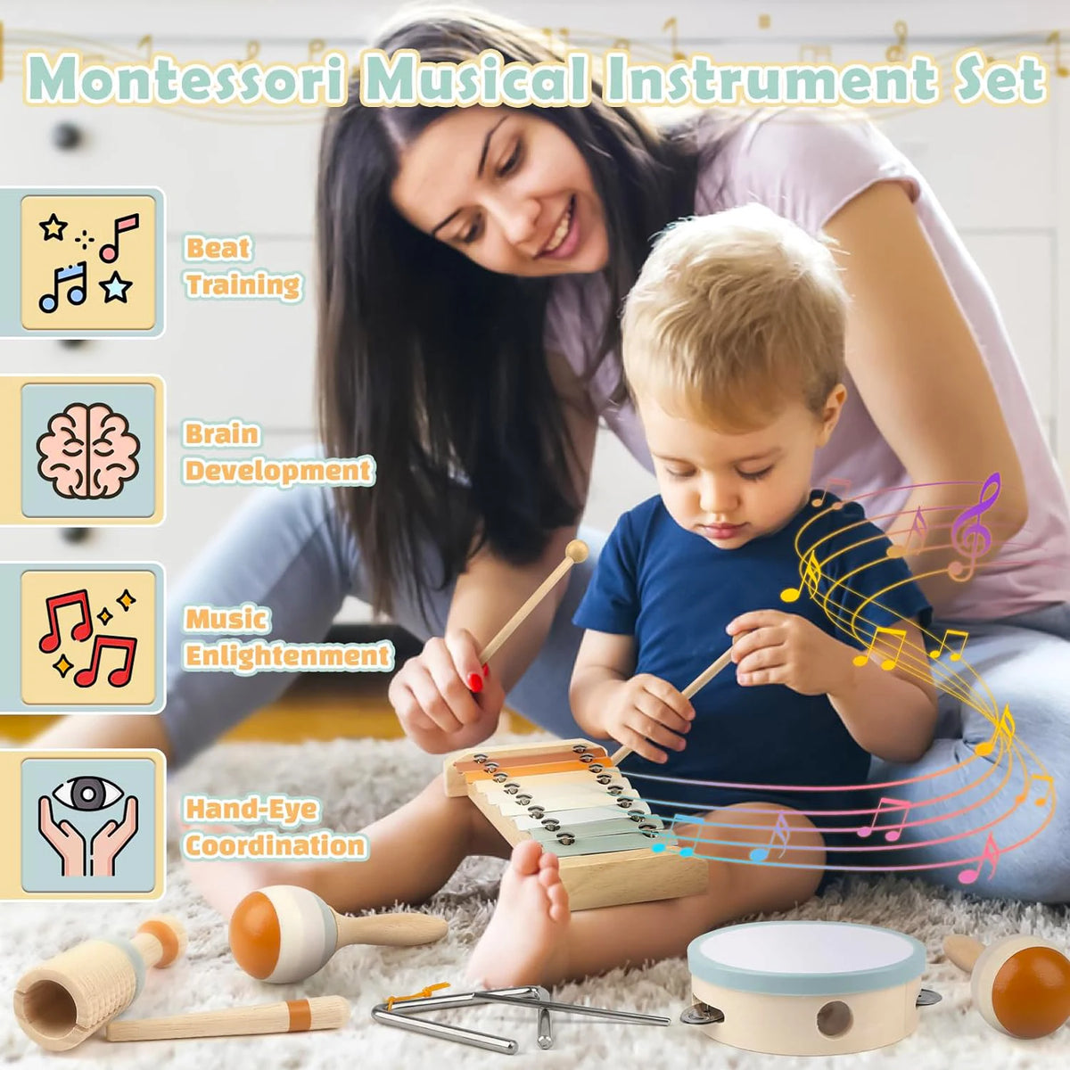 Wooden Music Set