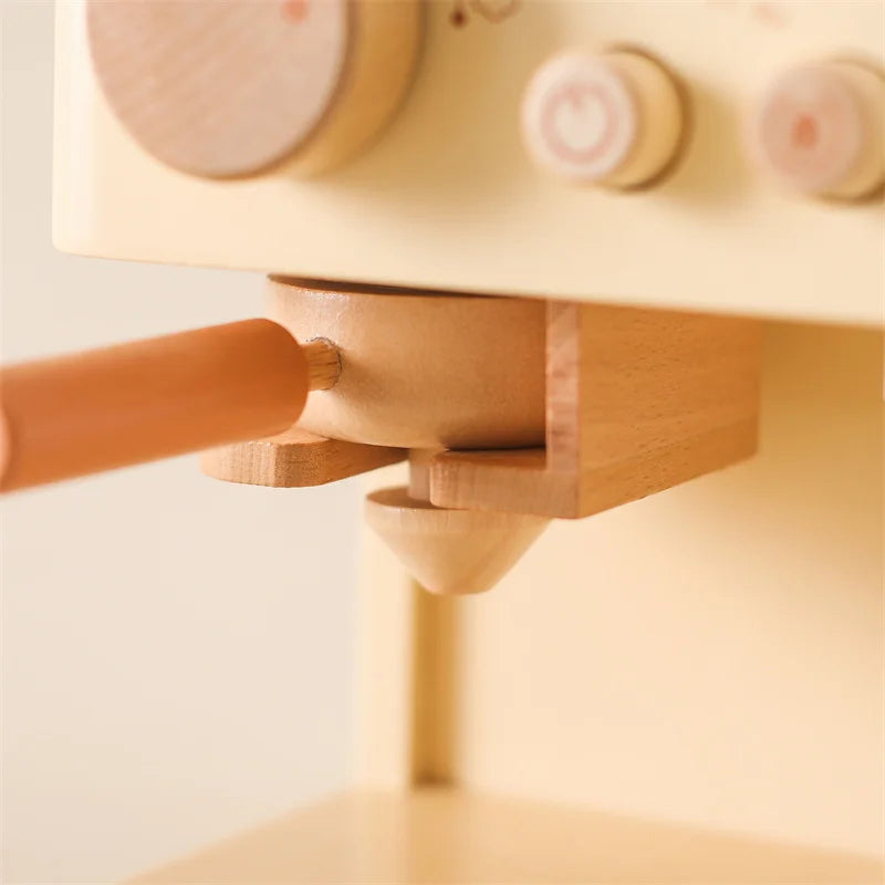 Wooden Coffee Machine Play Set
