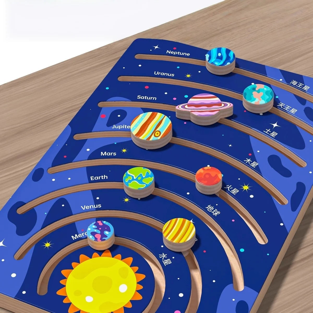 Wooden Solar System Set