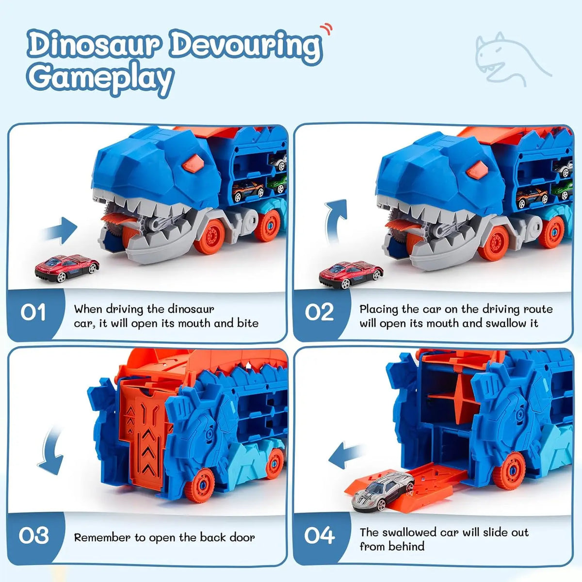 Dino Garage Car Track