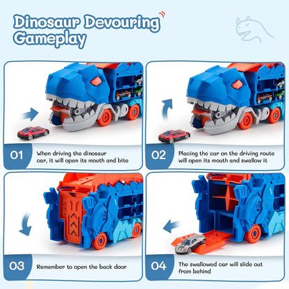 Dino Garage Car Track