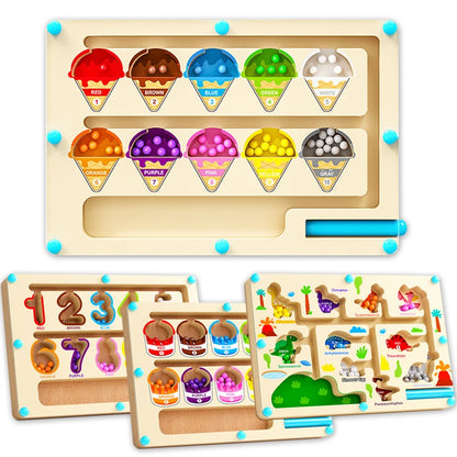 Wooden Magnetic Colour Maze