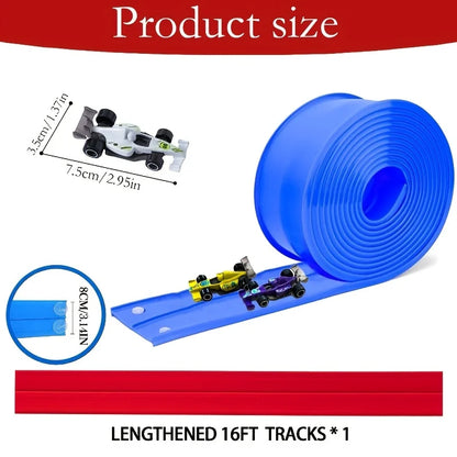 Bendy Race Track + 4 Cars