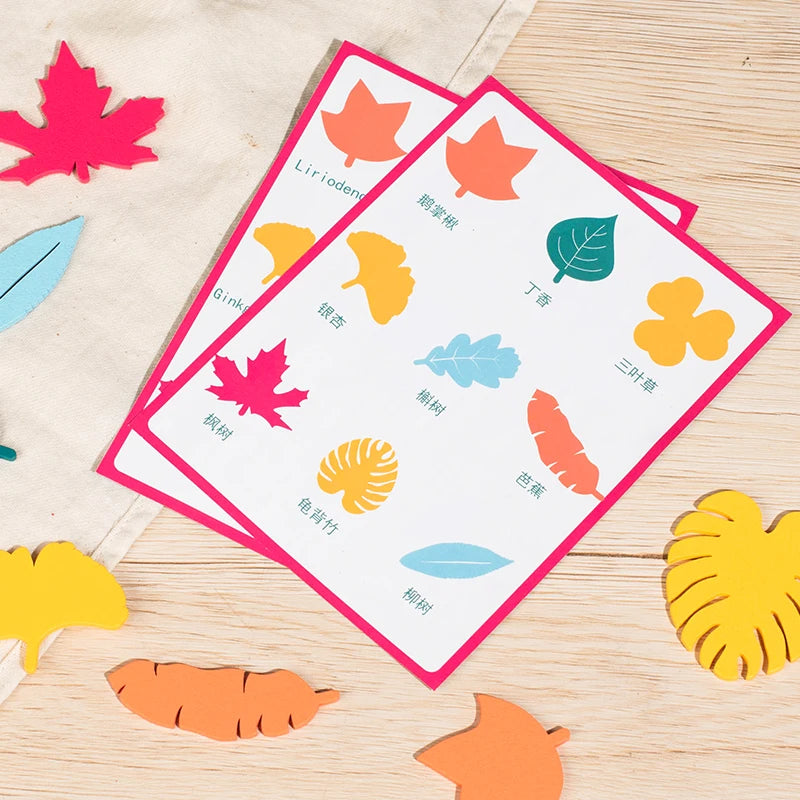 Wooden Leaves Matching Board