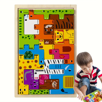 Wooden Animal Block Puzzle