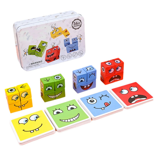 Wooden Monster Cube Puzzle