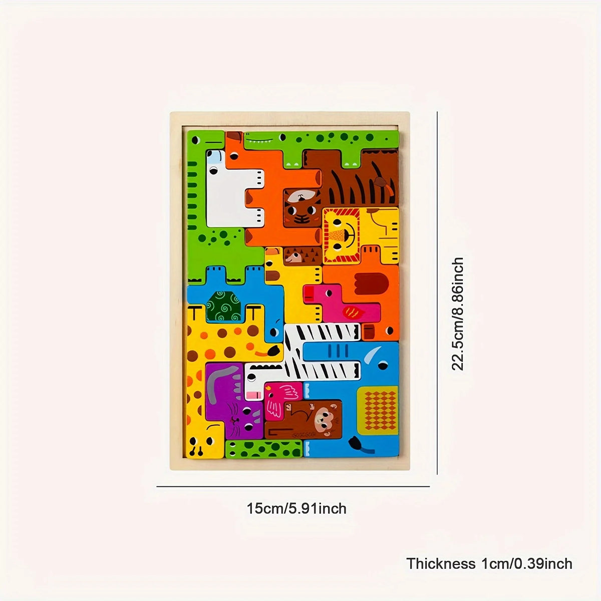 Wooden Animal Block Puzzle
