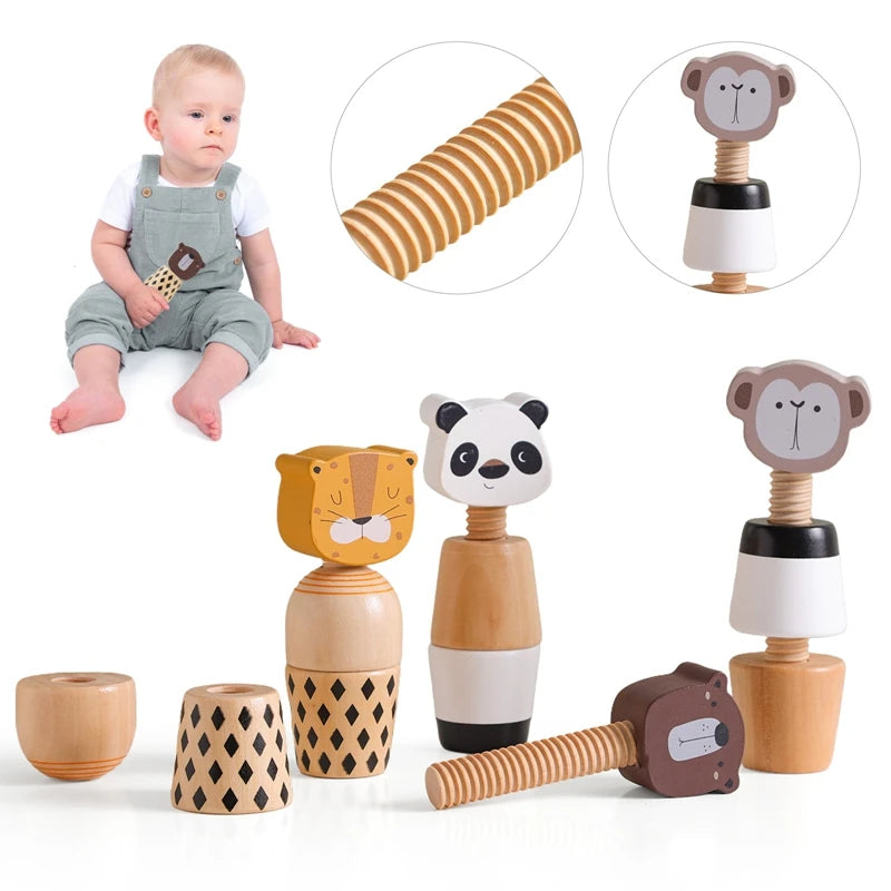 Wooden Screw & Bolt Animal