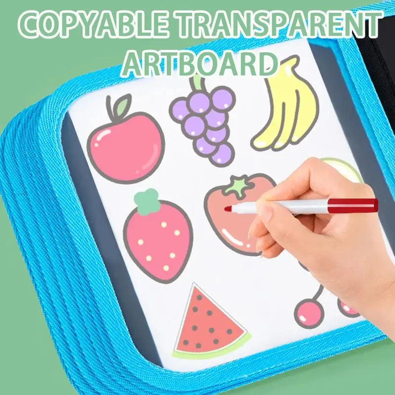 Wipe-Clean Drawing Book + 6 Markers