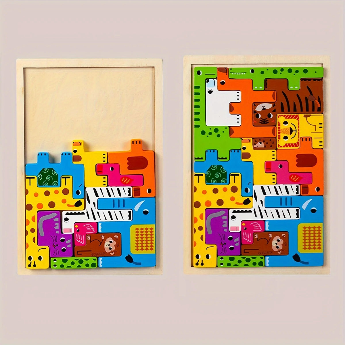 Wooden Animal Block Puzzle