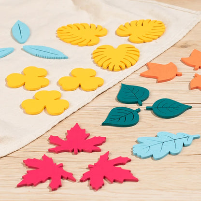 Wooden Leaves Matching Board