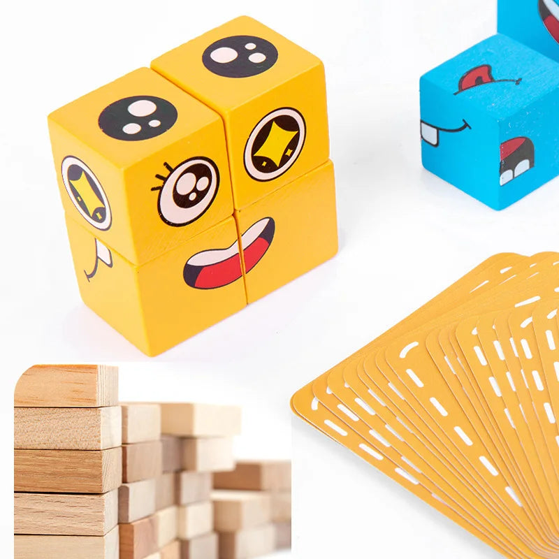 Wooden Monster Cube Puzzle