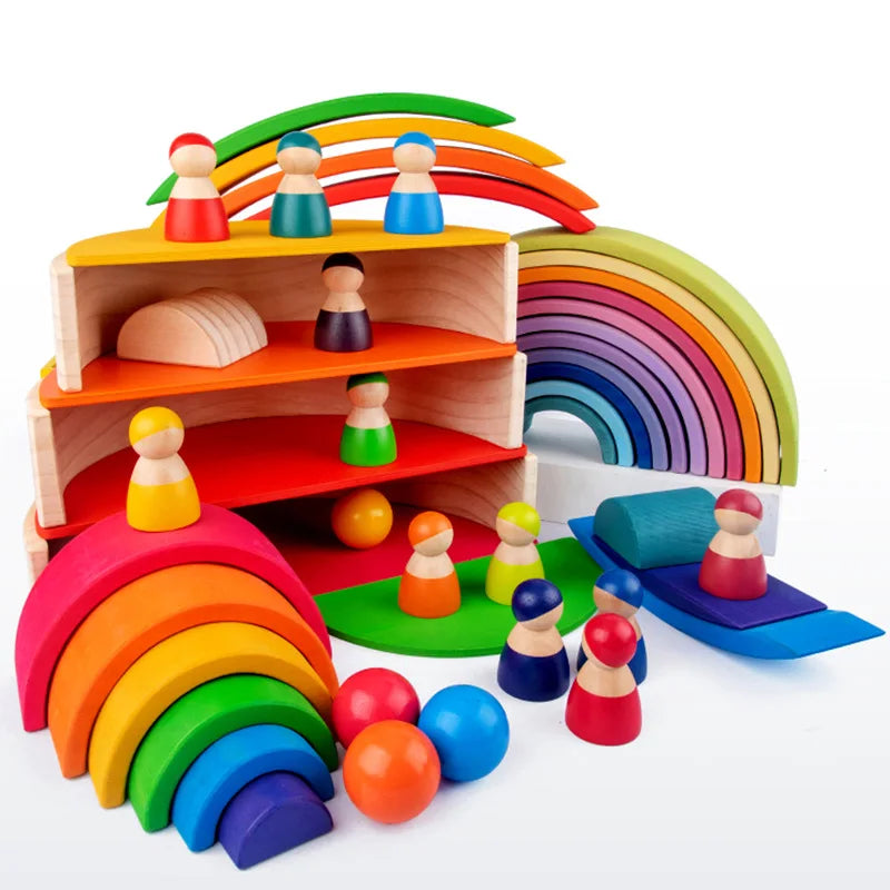 Wooden Rainbow Stacker