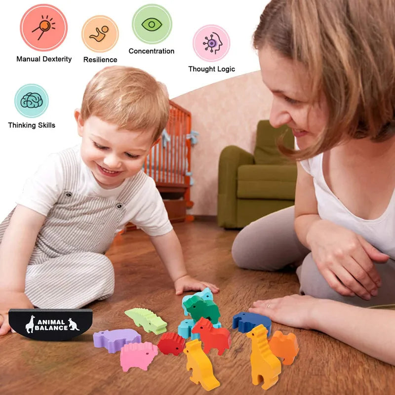 Wooden Stacking Balance Game