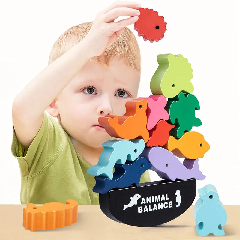 Wooden Stacking Balance Game