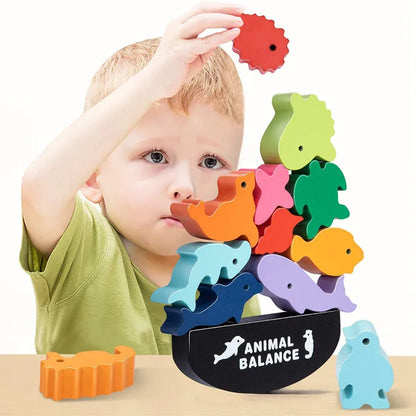 Wooden Stacking Balance Game