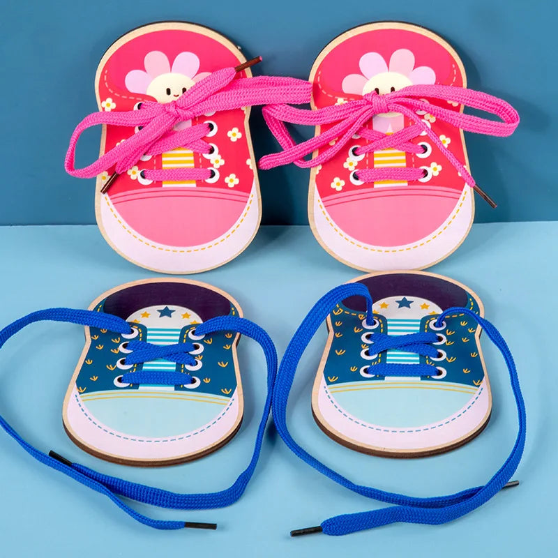 Wooden Buttons & Lacing Set