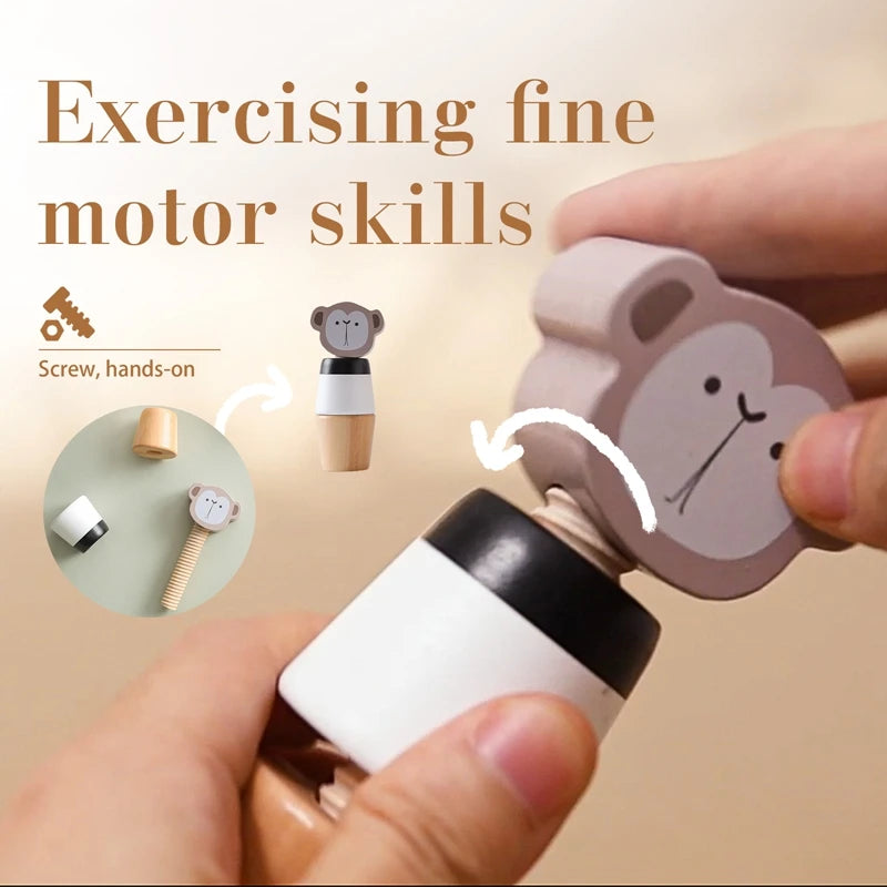Wooden Screw & Bolt Animal